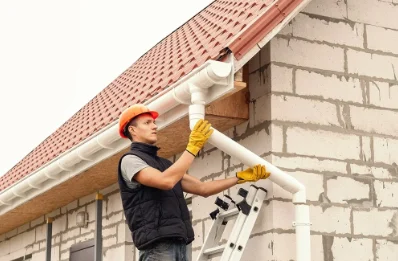 Pose et remplacement de gouttières à Riantec